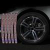 5 шт. наклейка на обод шины автомобиля с бриллиантами и кристаллами, декоративная наклейка, предупреждающая полоса для безопасности, ступица колеса, автомобильные аксессуары для женщин