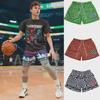 Men's Trendy American Casual Mesh Basketball Shorts - Breathable Knee-Length Sports Training Wear