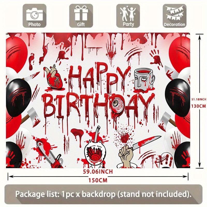 House Witch Vampire Halloween Theme Banner, Multicolor Polyester Backdrop for Wall Hanging & Photo Booth