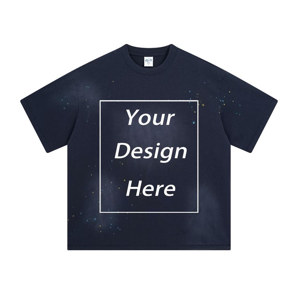 275 г/м² 100% хлопок стираная футболка с индивидуальным рисунком принт мужские футболки персонализированная футболка