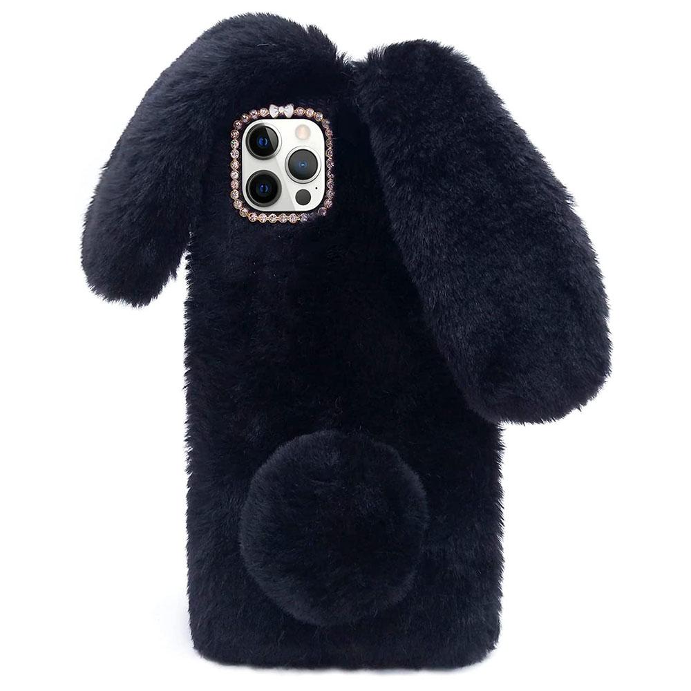 Пушистый чехол в виде кролика на iPhone 13 Pro Max 11 Pro 12 Pro Max XR XS MAX Samsung S21 Note 20 Ultra S20 Plus S20FE A51 A71