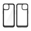 Reinforced Flexible Frame Case for iPhone 15 Plus Outer Space Design - Black