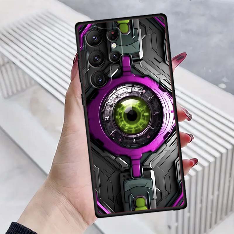 Креативные роскошные художественные узоры Чехол для телефона Для Samsung Galaxy S26 S25 S24 S23 S22 S21 S20 Ultra Plus FE 5G Черный Мягкий ТПУ