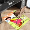 1pc Heidi1 Print Area Rug - Soft, Washable Non-Slip Indoor Mat for Office Chairs, Living Room, Home Office Decorative Rug