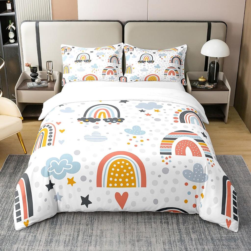 Love Comforter Set Queen King Full Size Heart Shaped Bedding Sets Full for Teen Girls Women Men Boys 3 Piece with 2 Pillow Shams