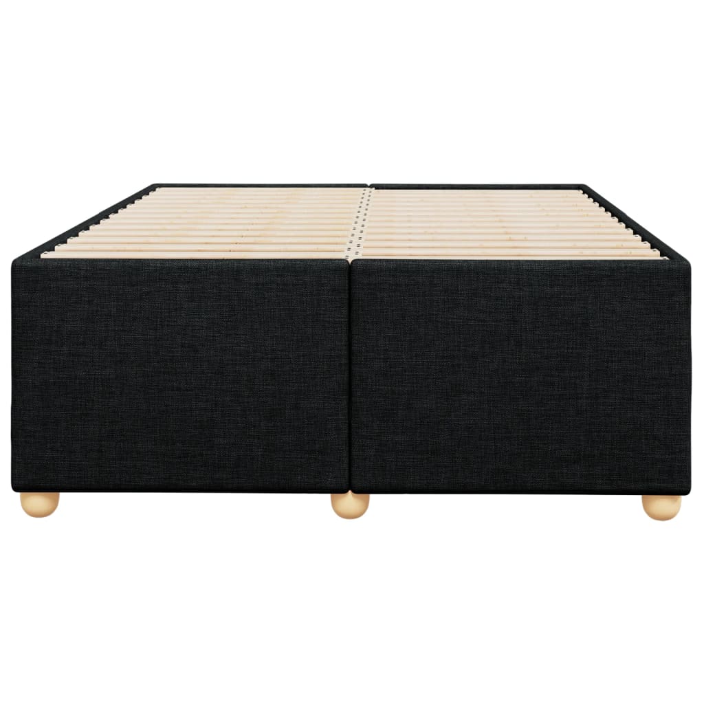 Bed Frame without Mattress Black 120 x 190 cm Fabric