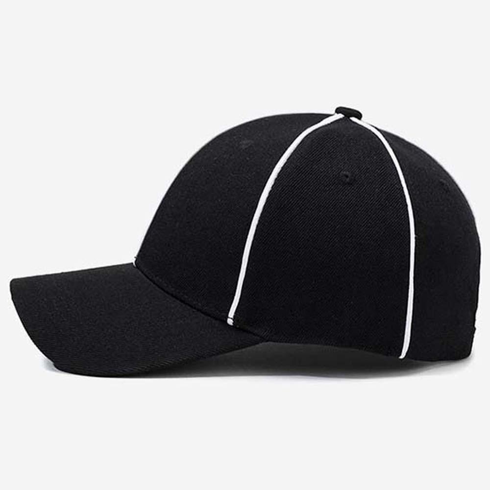 Adjustable Professional Referee Baseball Cap Black / White Peak Cap for Soccer Match Women