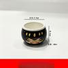 Japanese Sake Set Hand Painted Daruma 1 Pot 2 Cups Ceramic Liquor Gift Box Retro Style