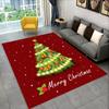 Santa Claus Christmas Tree Elk Area Rug,Carpet Rug for Living Room Bedroom Sofa Doormat Christmas Decoration,Non-slip Floor Mat
