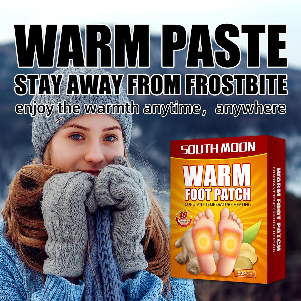 South Moon 1 упаковка/50 шт., теплая паста для ног с имбирем, нагревательная теплая паста для ног, теплая детская паста, зимняя теплая и холодная паста для ног
