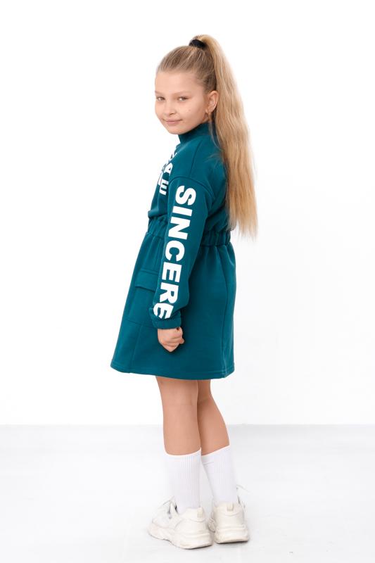 Girls' Dress – Demi-Season Casual Dress with «Convey a Smile» Print, Any season 6491-104-33 HC