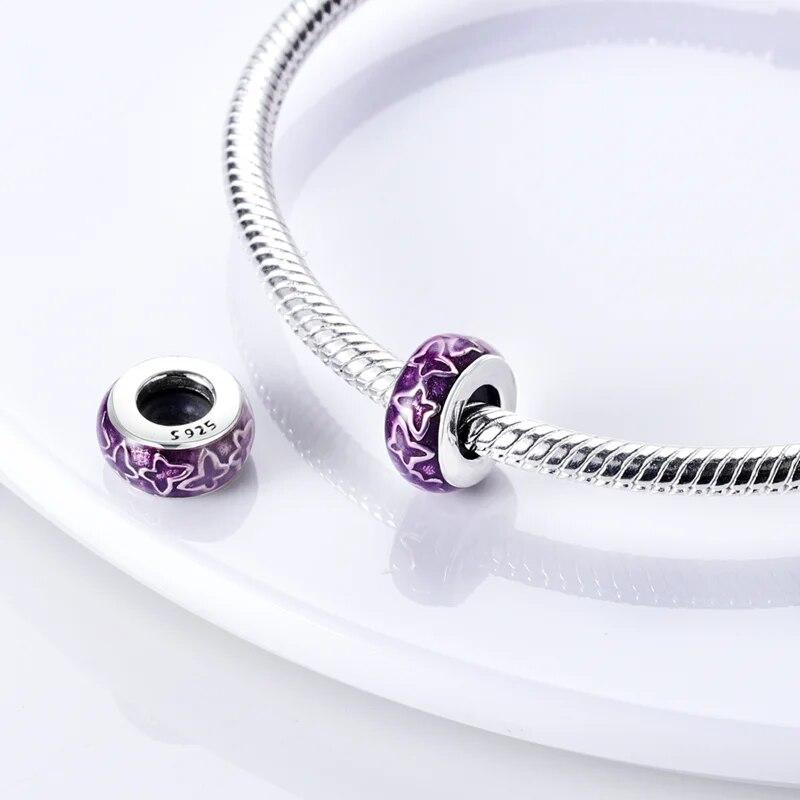 Новый Стерлингового Серебра 925 Galaxy Star Clorful Циркон Клип Подвески из бисера подходят Оригинальные Новые Подвески Браслет Для Женщин DIY Ювелирные Изделия