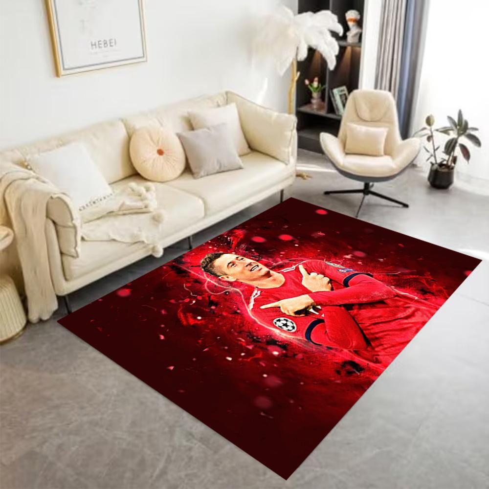 Soccer Player Action Carpet Suitable for Dormitory Bedrooms Outdoor Balcony Anti-slip Rug Anime Office Decor Perfect Gift for Friends & Family