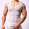 Men's Ultra-Thin Transparent Mesh Stretch Tight Sleeveless Shaping Vest