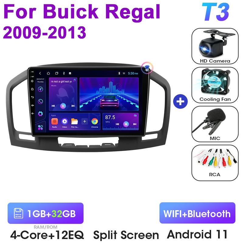 2 Din Android 12 автомобильный радиоприемник для Buick Regal для Opel Insignia 2009 - 2013 мультимедийный видеоплеер GPS 4G Carplay Auto Stereo DVD