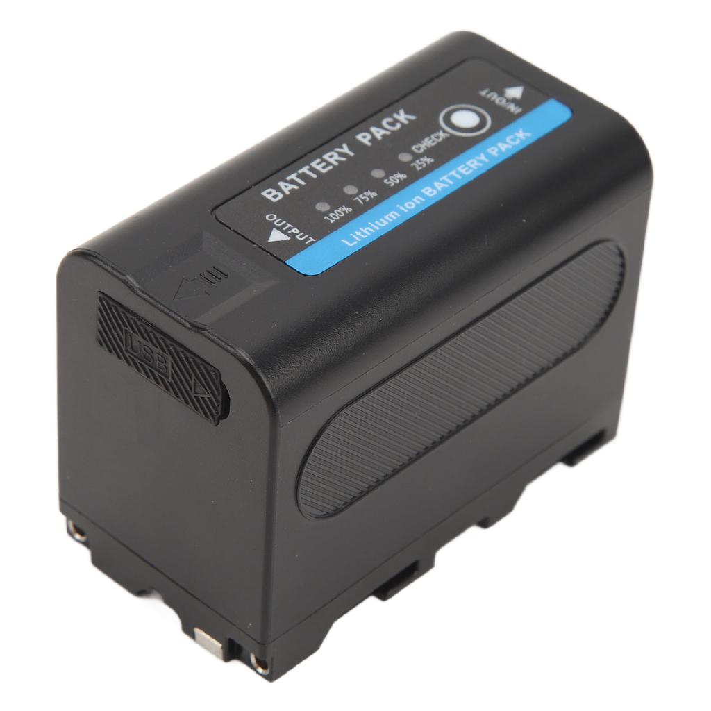 NP F770 Battery 5800mAh Li Ion Battery Type C Dual Charging Interface 30W Fast Charging for MC2500C