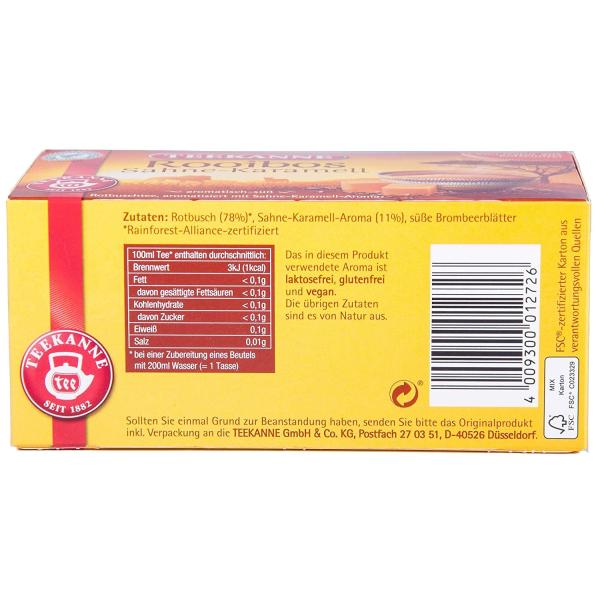 Ticanne, Rooibos Cream Caramel Tea Bags, 1.75 G, 20 Pieces
