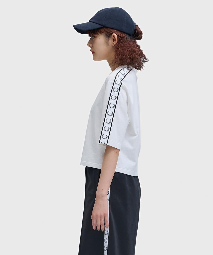 FRED PERRY [Womens] Tape T-Shirt - Snow White Afpf2612160-129