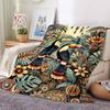 1pc Tropical Birds Blanket, Lightweight Flannel Throw Blanket For Sofa, Bed, Travel, Camping, Living Room, Office, Couch, Chair, And Bed