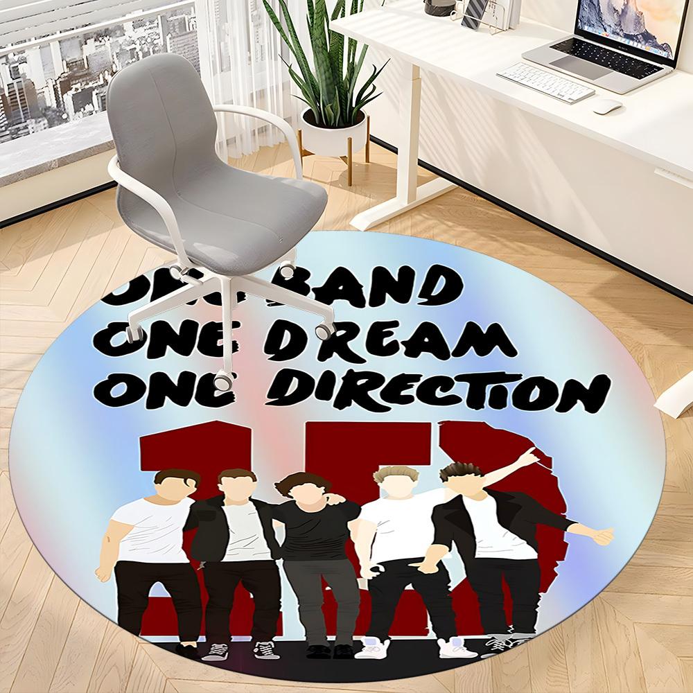 1 шт. Музыкальная группа One Direction Круглый ковер для офиса, под офисные стулья, спальня, гостиная, домашний декор a1016294
