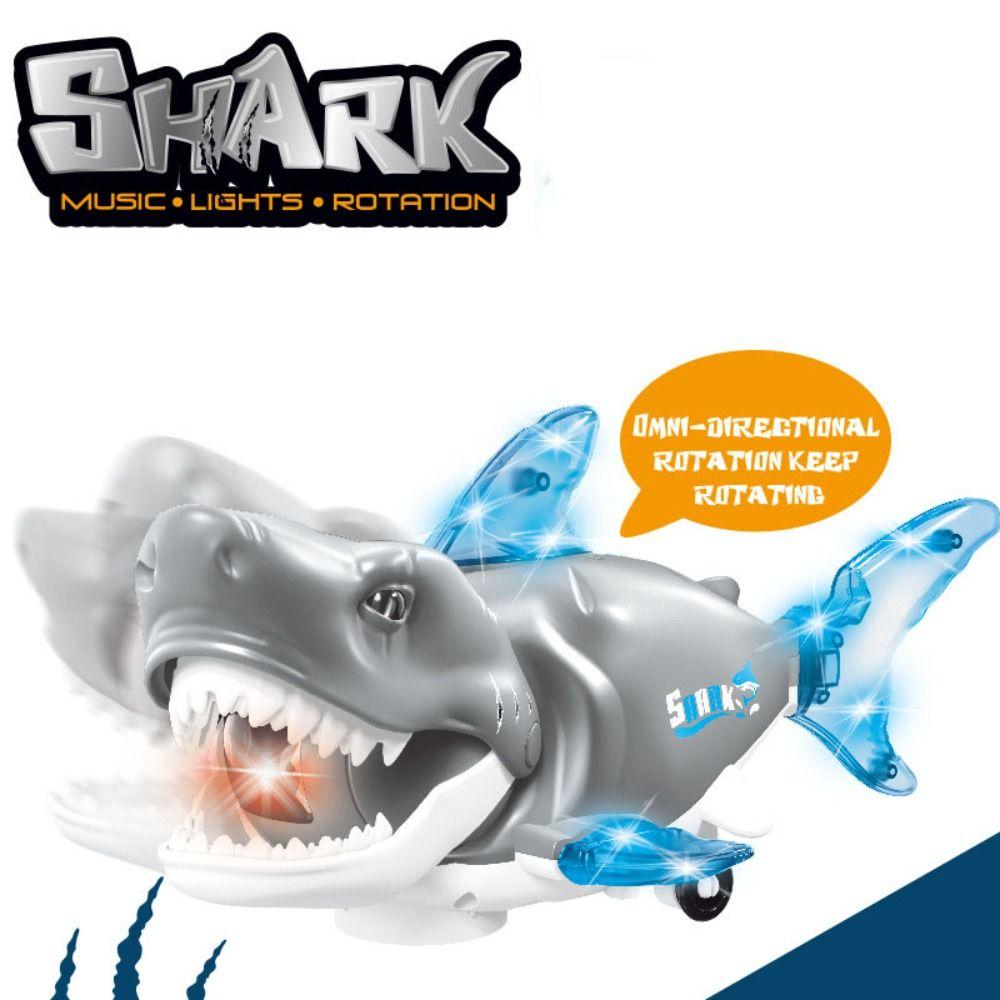 With Sound Swinging Shark Toy Plastic Swaying Fish Toys Crawling Interactive Shark Toy Halloween