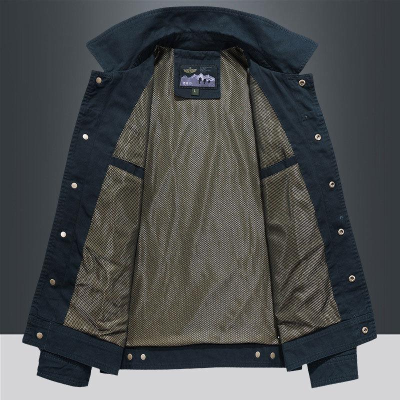Men's Military Jacket Spring and Autumn Work Jacket Bomber Jacket New Men's Cotton Jacket Slim Jacket