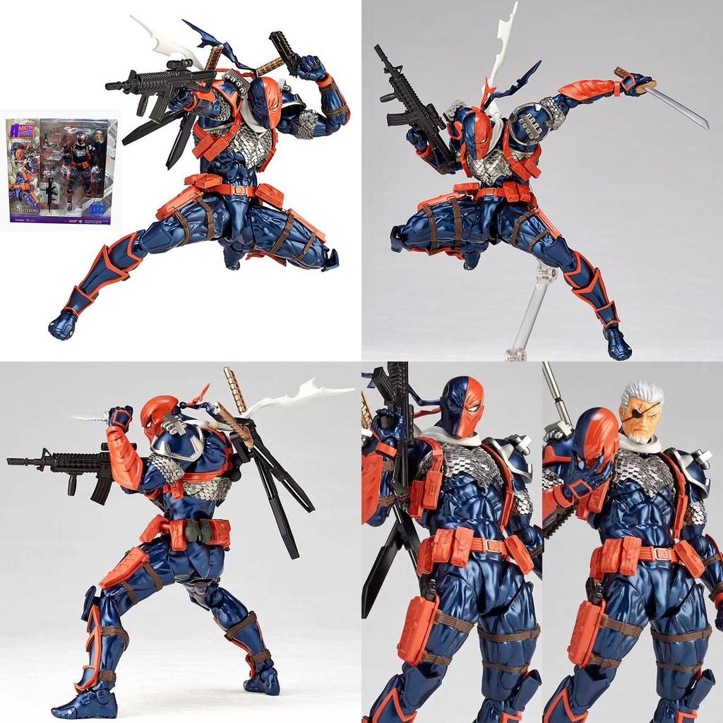 Revoltech Amazing Yamaguchi Deathstroke №011 Высокодетализированная ПВХ Фигурка Коллекционная Игрушка