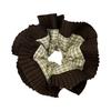 Double Layer Lace Trim Hair Scrunchies for Adult Teens Oversized Scrunchy Ponytail Holder Plaids Hairband All Matching