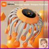 20Massage Heads Orange Scalp Head Massager Red Light Vibrator Octopus Scratcher For Relaxation Stress