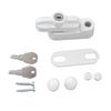 External Window Lock Catch Aluminum Alloy Anti Theft Flat Window Buckle Lock for Single Double Windows White