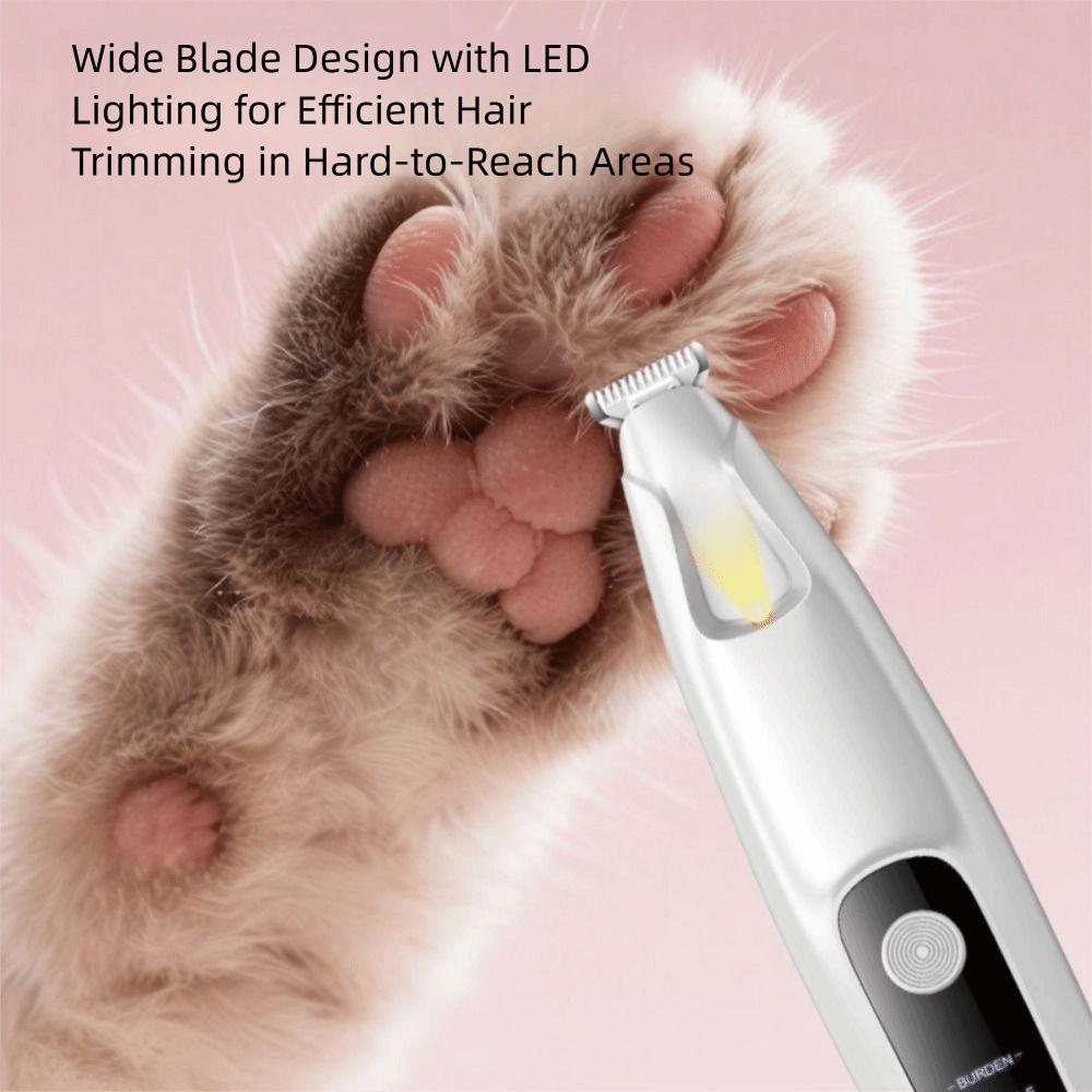 Fully Waterproof Pet Paw Hair Clippers LED Electric Dog Hair Remover Cats  Foot Shaver  Pet Care