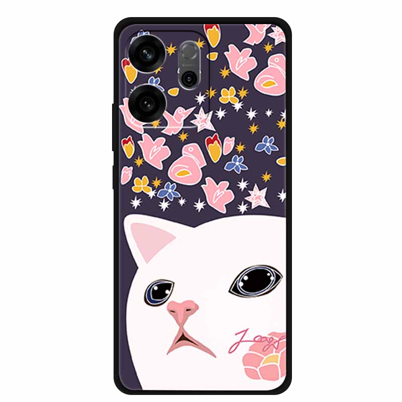 For Oppo Reno14 F Case 3D Flowers Emboss Phone Cases for Oppo Reno 14 F Reno14F 5G Back Protective Covers Soft Silicone Bumper