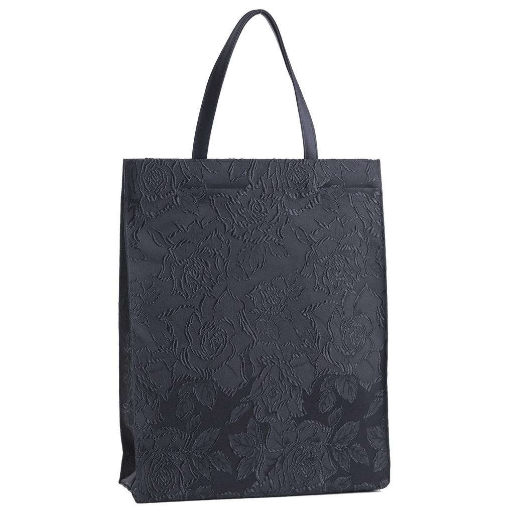 Aurora Vertical Rose Formal Sub-Bag, Jacquard, A4 Size, Gusseted, Suitable for Both Celebrations and Condolences, Black Formal Bag, Formal Bag for