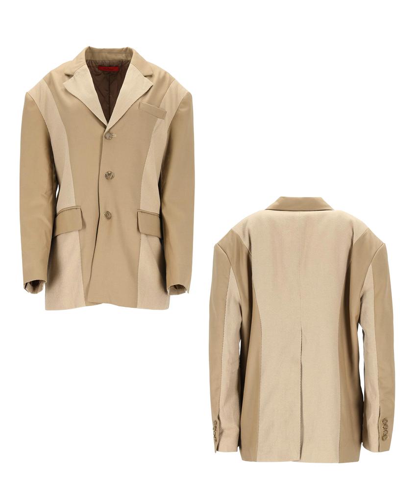 Reculer Two Type Mixed Jacket Beige