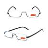 Очки для коррекции зрения Очки металлические унисекс очки для чтения полуоправа женские TR90 анти-синий свет с футляром мужские +1 +1.5 +2.0 +2.5 +3.0 +3.5 +4.0