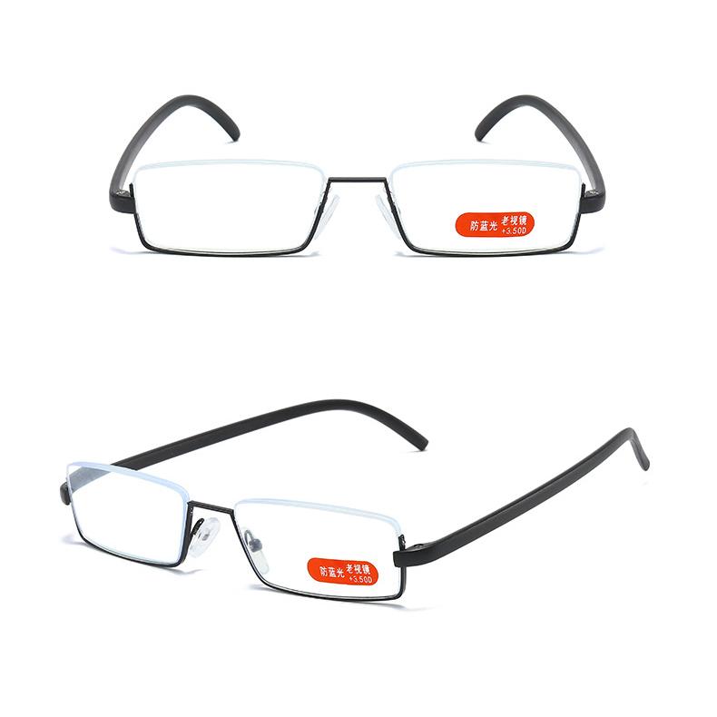 Очки для коррекции зрения Очки металлические унисекс очки для чтения полуоправа женские TR90 анти-синий свет с футляром мужские +1 +1.5 +2.0 +2.5 +3.0 +3.5 +4.0