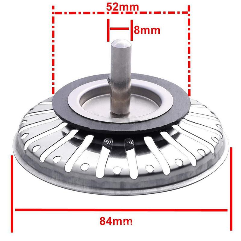 Kitchen Supplies High Quality 80mm Bathroom Sink Strainer Stainless Steel Water Stopper Sink Sink Water Filter Plug Accessories
