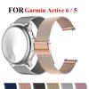 Milanese Watch Replacement Strap with Coverage TPU Shell for Garmin Active 6 Vivoactive 6 Active 5