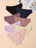 7Pcs Women's Panties Striped Briefs Sexy Women Low-Rise Breathable Cotton Female Soft Underwear Solid Colors Ladies Underpants