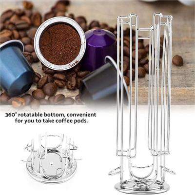 Органайзер для кофейных капсул 1-2 шт., подходит для кухни, офиса, кофейного бара, держатель для 18 капсул, вращается на 360°