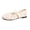 Fashion Breathable Lace Fairy Flat Shoes Women's Summer New Model Me Slip-On Mary Janes Faionable Soft Casual Luxury Footwear