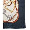 Daks Navy Chain Pearl Point Silk Scarf Dcsc0e011