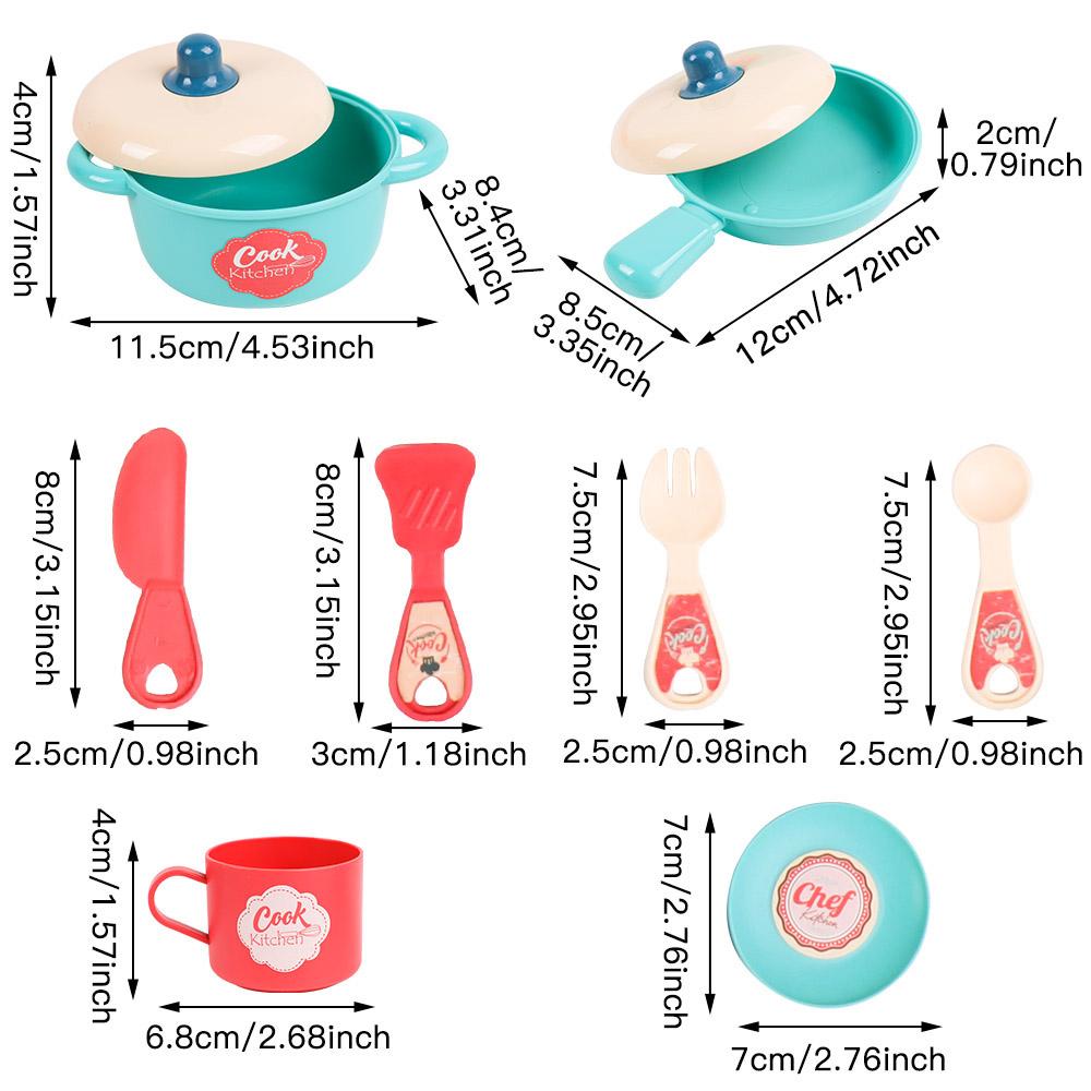 30 шт. кухонный набор игрушек для ролевых игр с чемоданом для хранения, кухонная утварь, столовые приборы, имитация фруктов, овощей, аксессуары