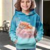 Children's Kawaii Fashion Streetwear Boys Girls Sweatshirts Hoodie Kids Cat 3D Print Hooded Pullover Comfortable Tops Clothing