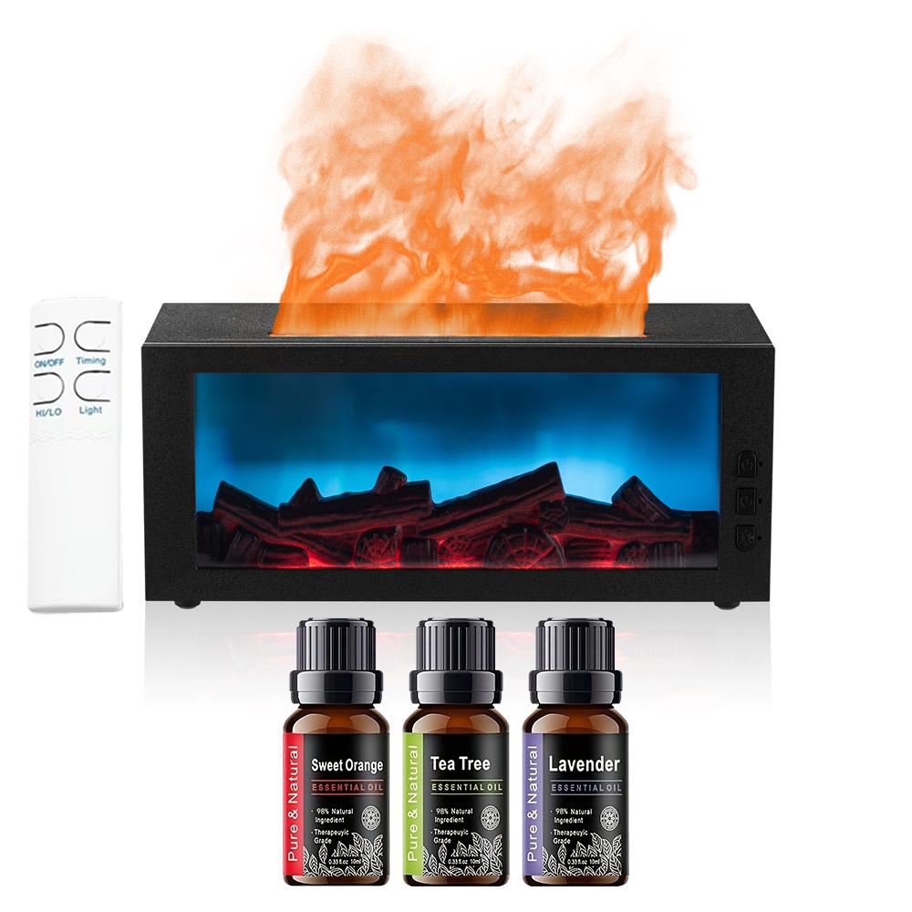 7-цветный светодиодный увлажнитель с эффектом пламени и диффузор для эфирных масел Ароматерапия и ночник для домашнего декора