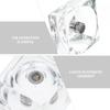 Transparent LED Glass Sphere Holder Multi Color Changing Crystal Display Lamp Base  Desktop