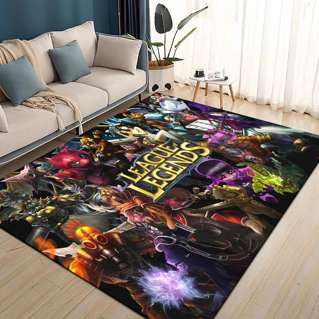 Ковер с 27 стилями Джинкс из League of Legends LOL, мультяшный коврик для гостиной, спальни, дома, украшение для дивана, нескользящий коврик для игр детей