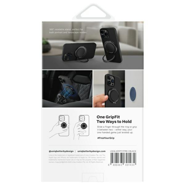Uchwyt magnetyczny do telefonu UNIQ Gripfit 360 Czarny