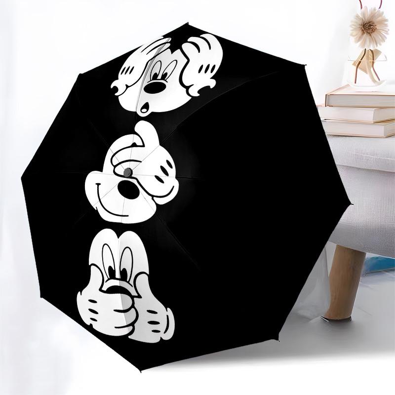 1pc Mickey Mouse Themed Automatic Opening and Closing Umbrella - Suitable for all occasion gift-d0807006
