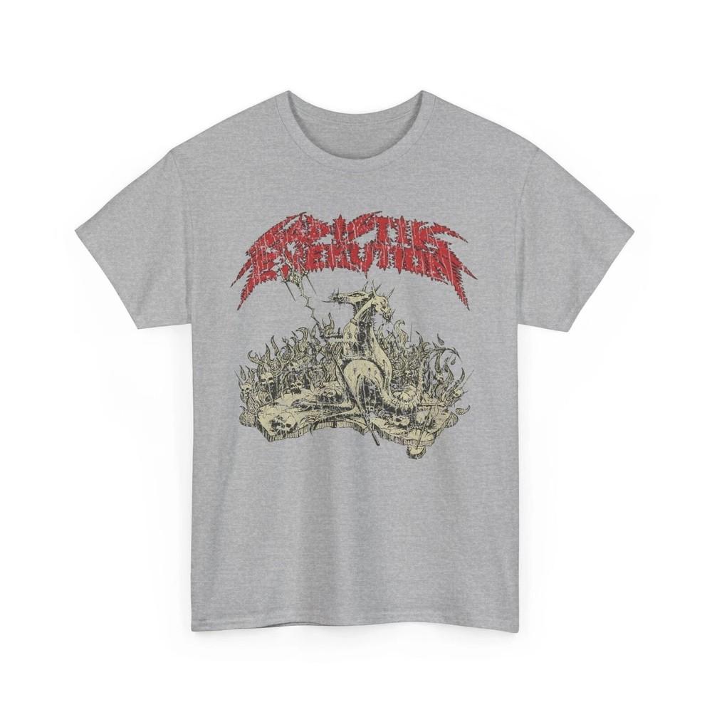 Sadistik Exekution 1985 Australia Metal Punk Rock Band T-shirt Gray